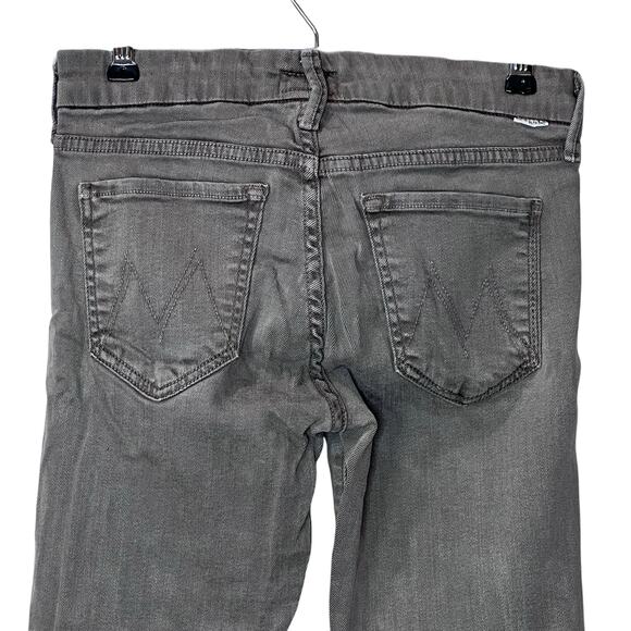 Mother The Looker Ankle Zip Skinny Jeans Olive Green/Gray Low Rise Women 27 - Picture 7 of 10